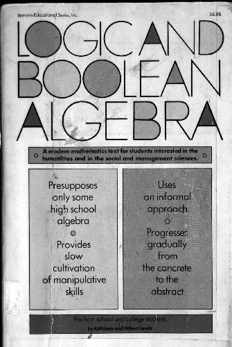 خرید و دانلود نسخه کامل کتاب Logic and Boolean Algebra