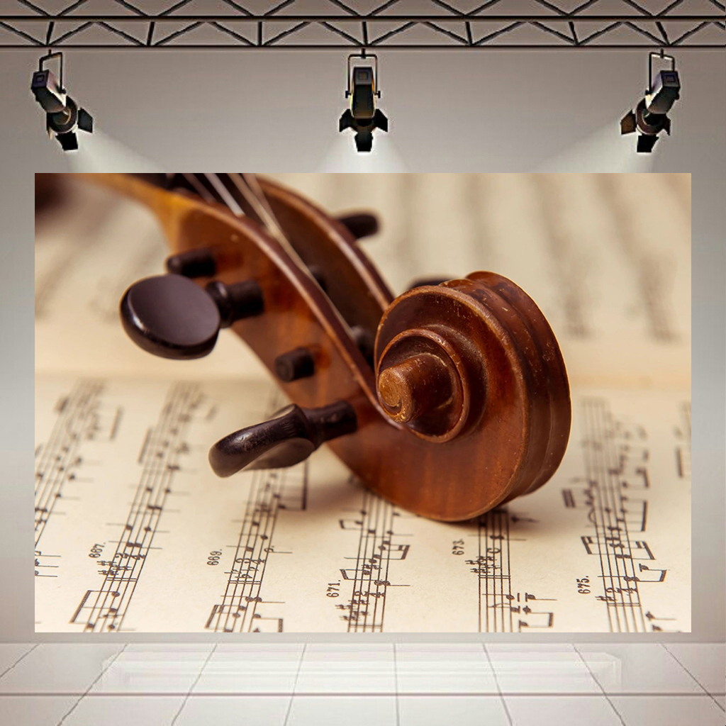 تابلو شاسی طرح نت موسیقی و ویالن کد AR 662