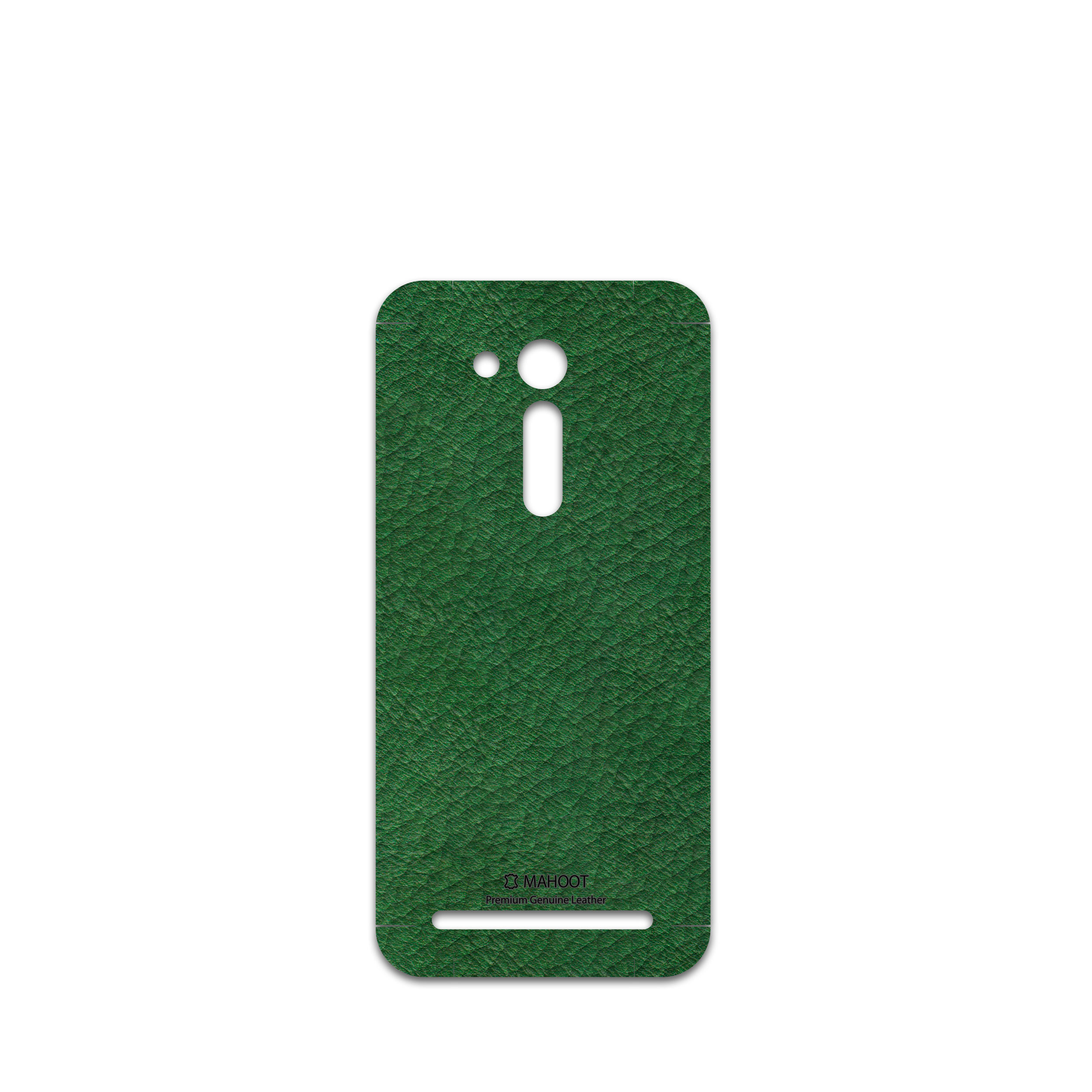 برچسب پوششی ماهوت مدل Green-Leather مناسب برای گوشی موبایل ایسوس Zenfone Go
