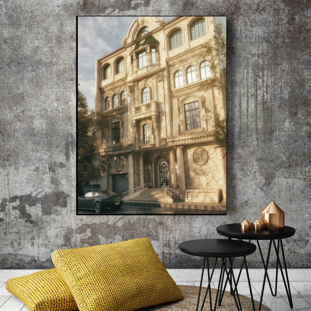 تابلو شاسی بکلیت طرح نمای ساختمان مدل SH-13279