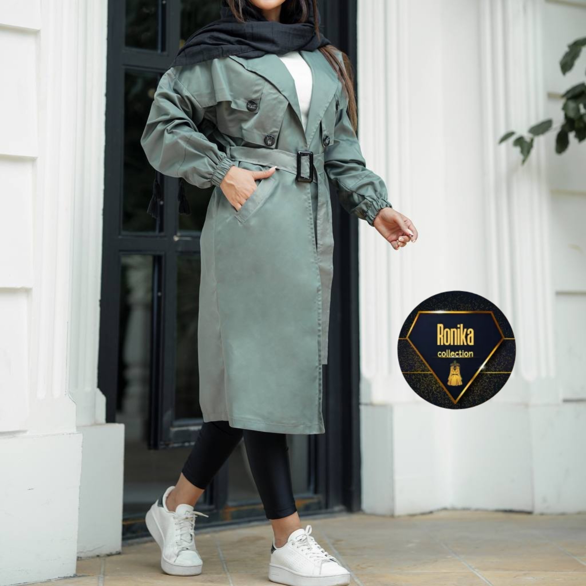 بارونی بلند پارچه تی سی فری سایز تا 48 