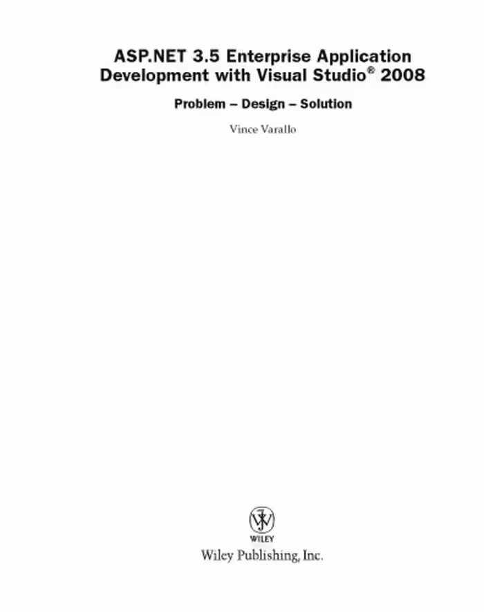 خرید و دانلود نسخه کامل کتاب ASP.NET 3.5 Enterprise Application Development with Visual Studio 2008: Problem Design Solution