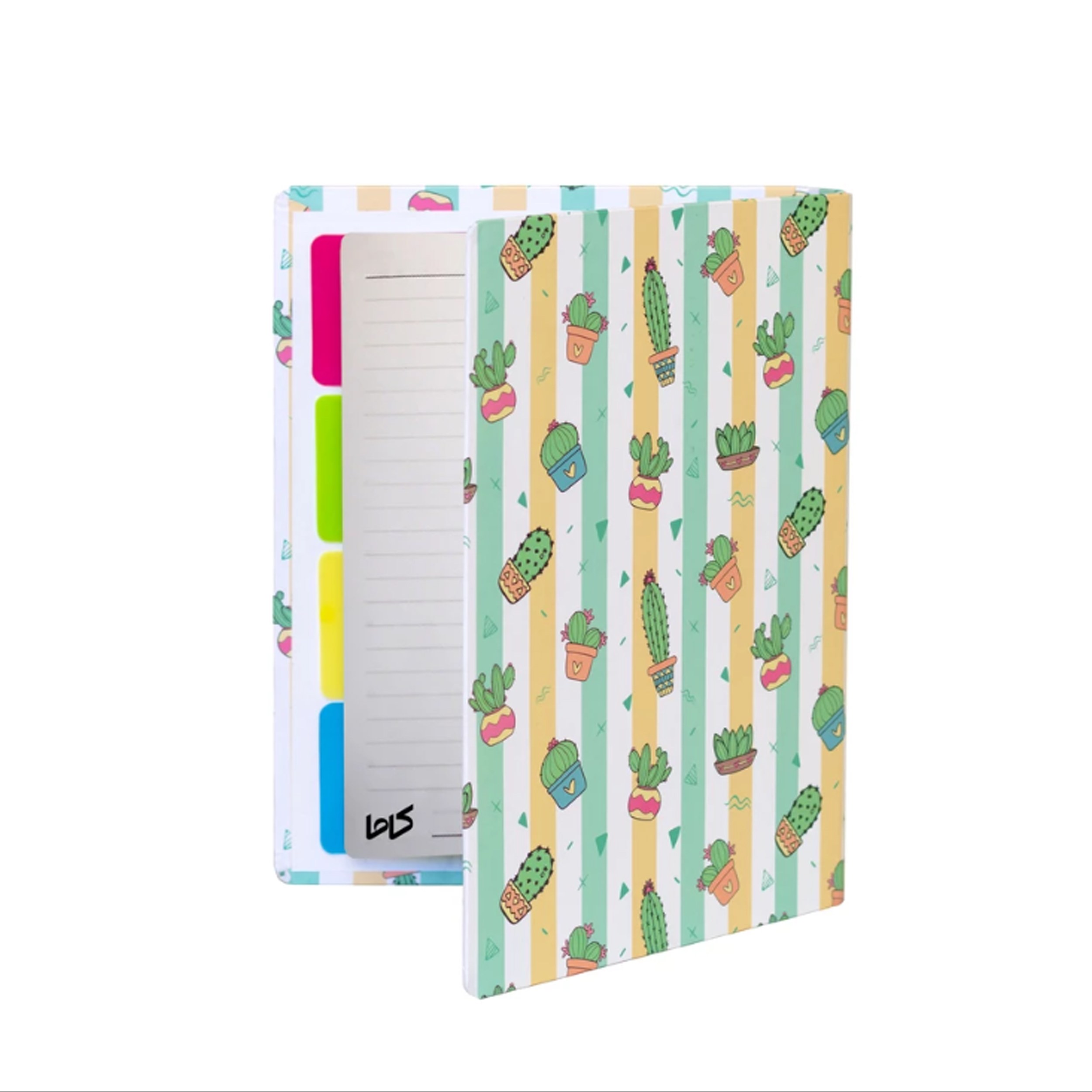 دفتر کلاسوری 200 برگ کاما طرح کاکتوس مدل طرح دار