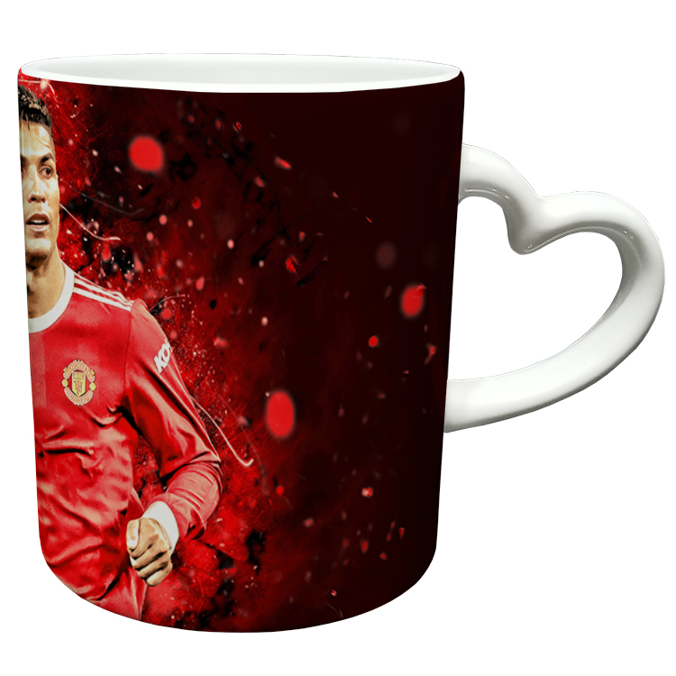 ماگ مدل دسته قلبی طرح رونالدو کد 24