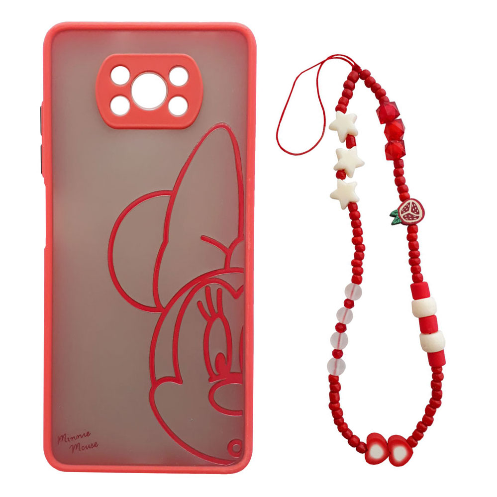 کاور طرح مینی موس کد A9313 مناسب برای گوشی موبایل شیائومی Poco X3 / Poco X3 Pro / Poco X3 NFC به همراه بند
