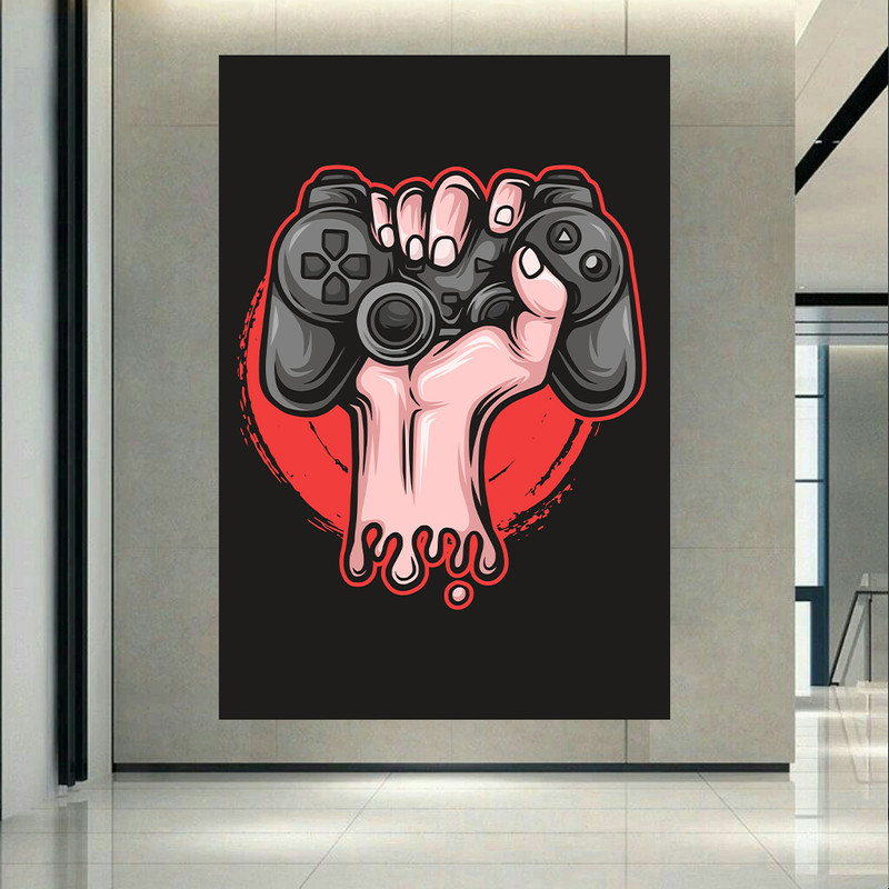 تابلو شاسی طرح گیم مدل دسته بازی کد AR304981 | دنیای قاب