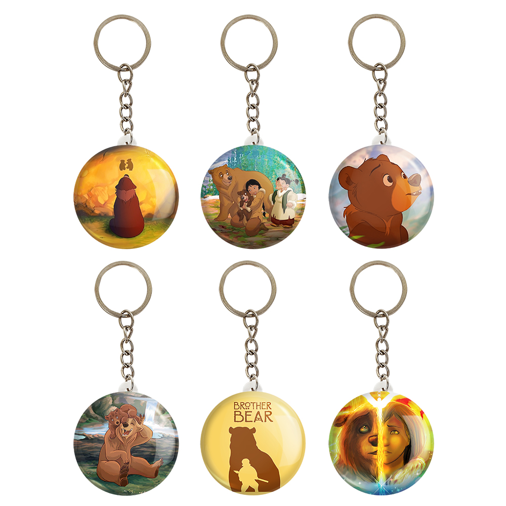 جاکلیدی خندالو مدل انیمیشن خرس برادر کد 644A مجموعه 6 عددی