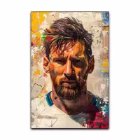 تابلو شاسی گوفی مدل لیونل مسی بازیکن فوتبال تیم بارسلونا Messi Barcelona Football کد FACE44 | دنیای قاب