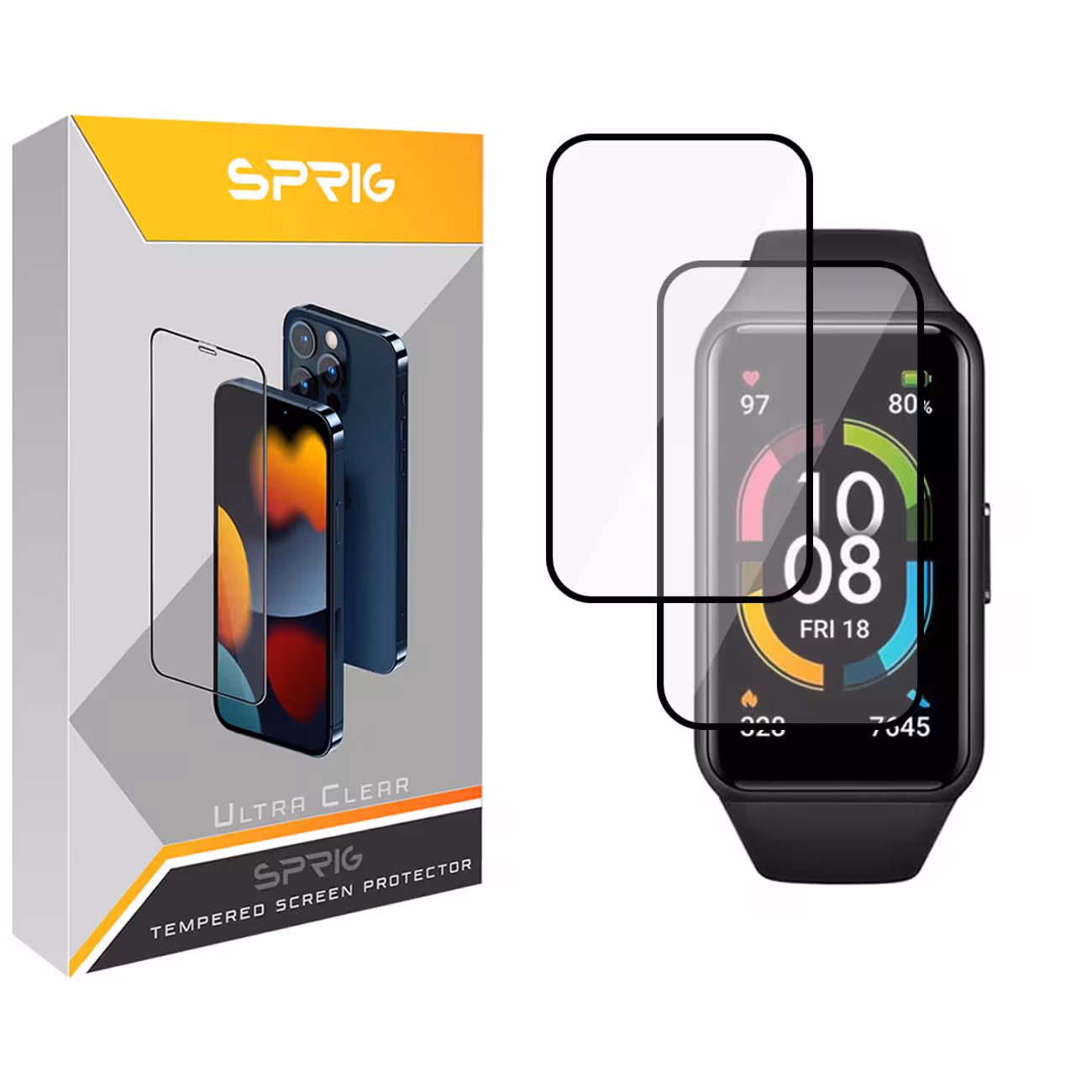 محافظ صفحه نمایش نانو اسپریگ مدل SPG مناسب برای ساعت هوشمند هوآوی Band 6 بسته دو عددی