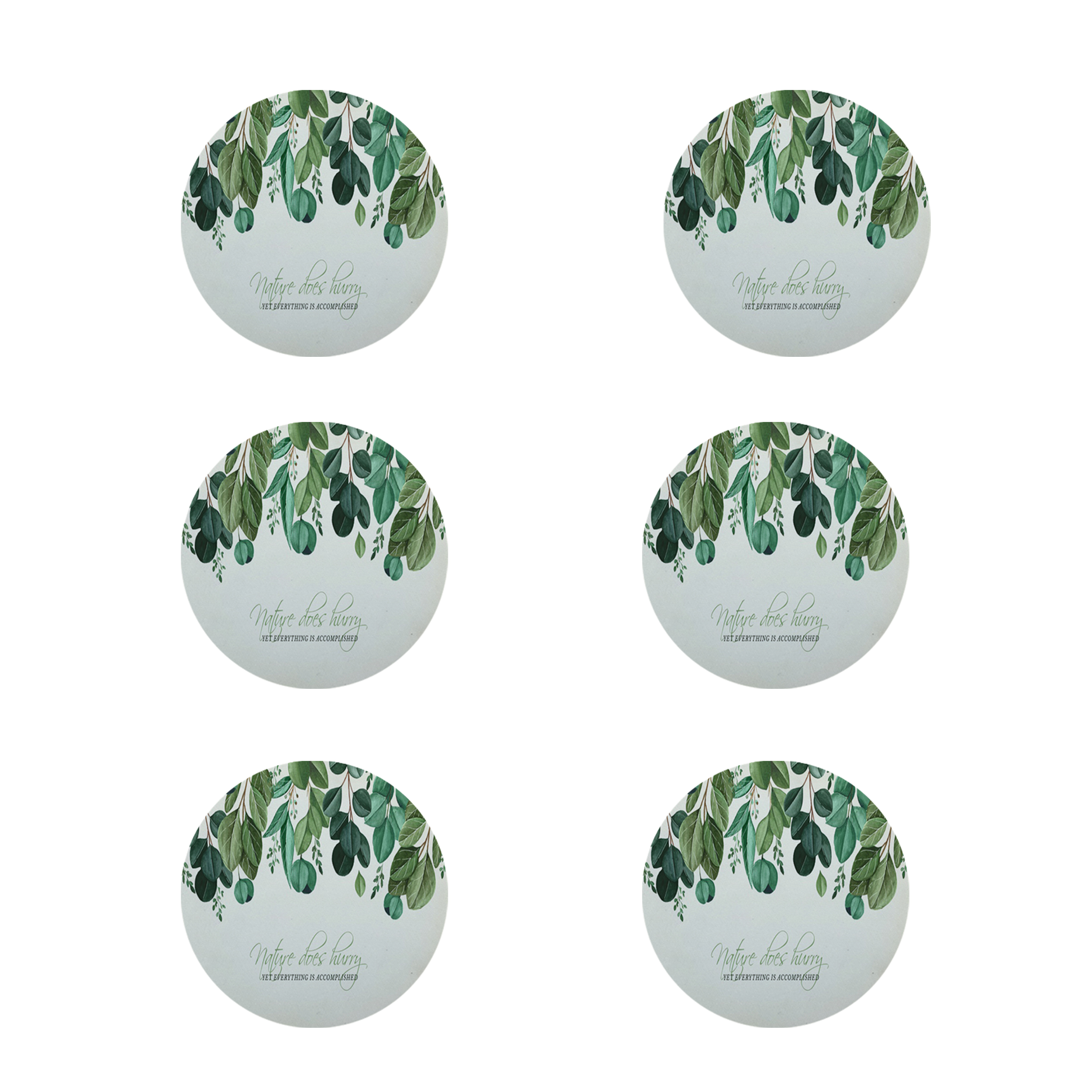 زیر لیوانی طرح برگ کد 8119 بسته 6 عددی