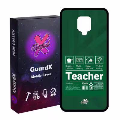 کاور گارد ایکس طرح معلم مدل Glass10537 مناسب برای گوشی موبایل شیائومی Redmi Note9 Pro/Note 9 Pro Max/Redmi Note 9S/MI Poco M2 Pro
