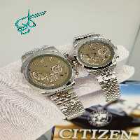 خرید ست ساعت زنانه و مردانه سیتیزن موتور ژاپنی کیفیت عالی سه موتوره جنس استیل رنگ ثابت و ضدحساسیت کد 2115554 - ردگل