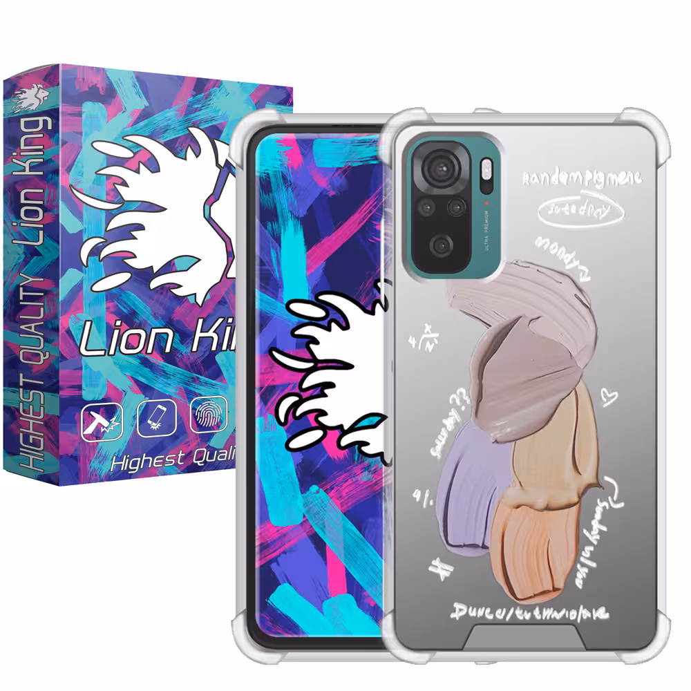 کاور لاین کینگ مدل آینه ایی نشکن طرح گواش مناسب برای گوشی موبایل شیایومی Redmi Note10 10S