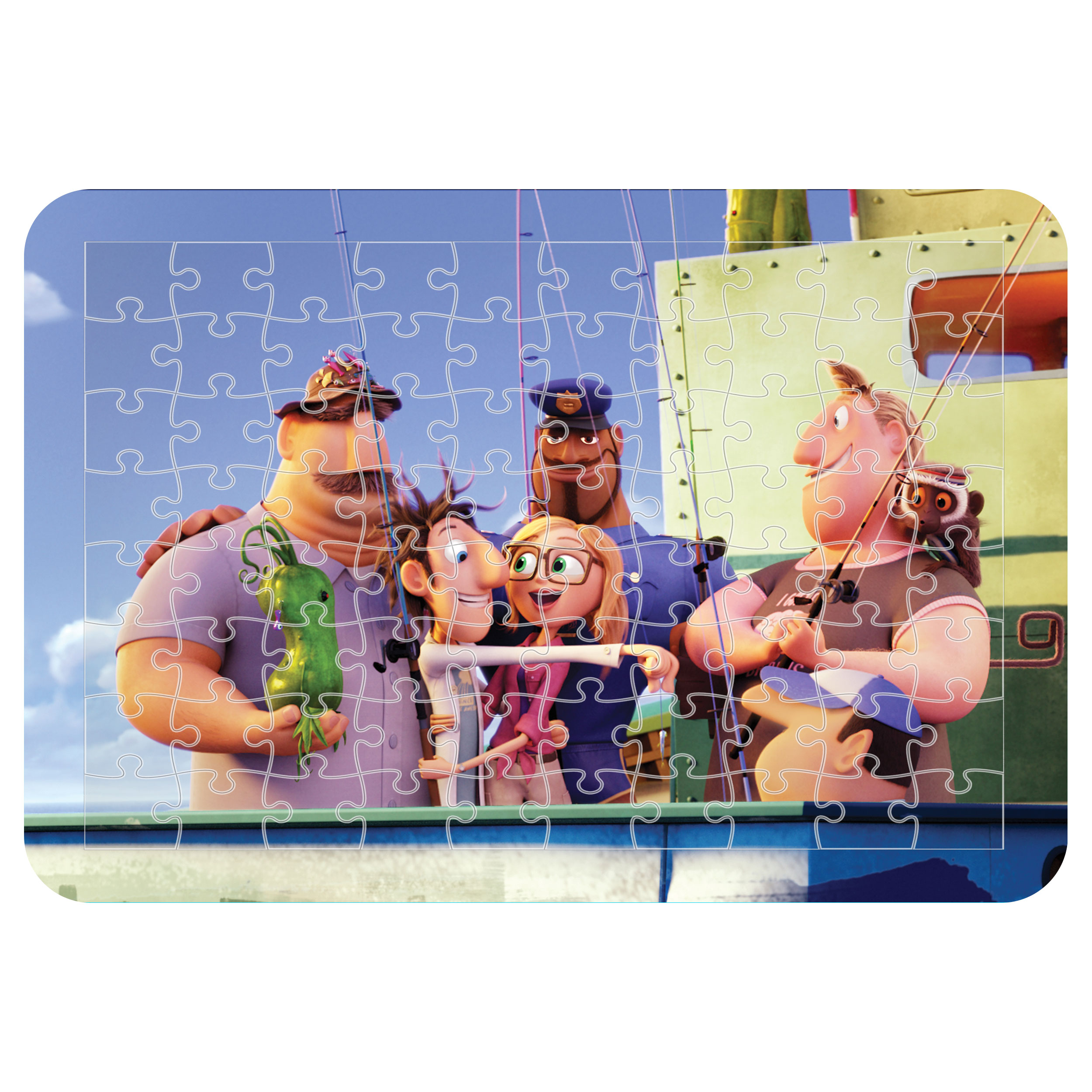 پازل 54 تکه اطلس آبی طرح کارتون ابری با احتمال بارش کوفته قلقلی  مدل P1477