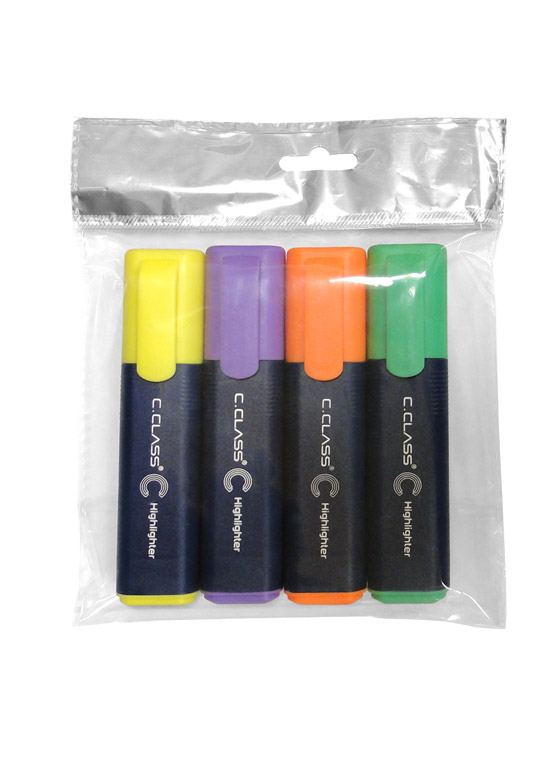 ماژیک هایلایتر (علامت زن) سی کلاس (بسته 4 عددی) | چی بخونم