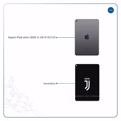 برچسب پوششی ماهوت مدل Juventus مناسب برای تبلت اپل iPad mini (GEN 5) 2019 A2133