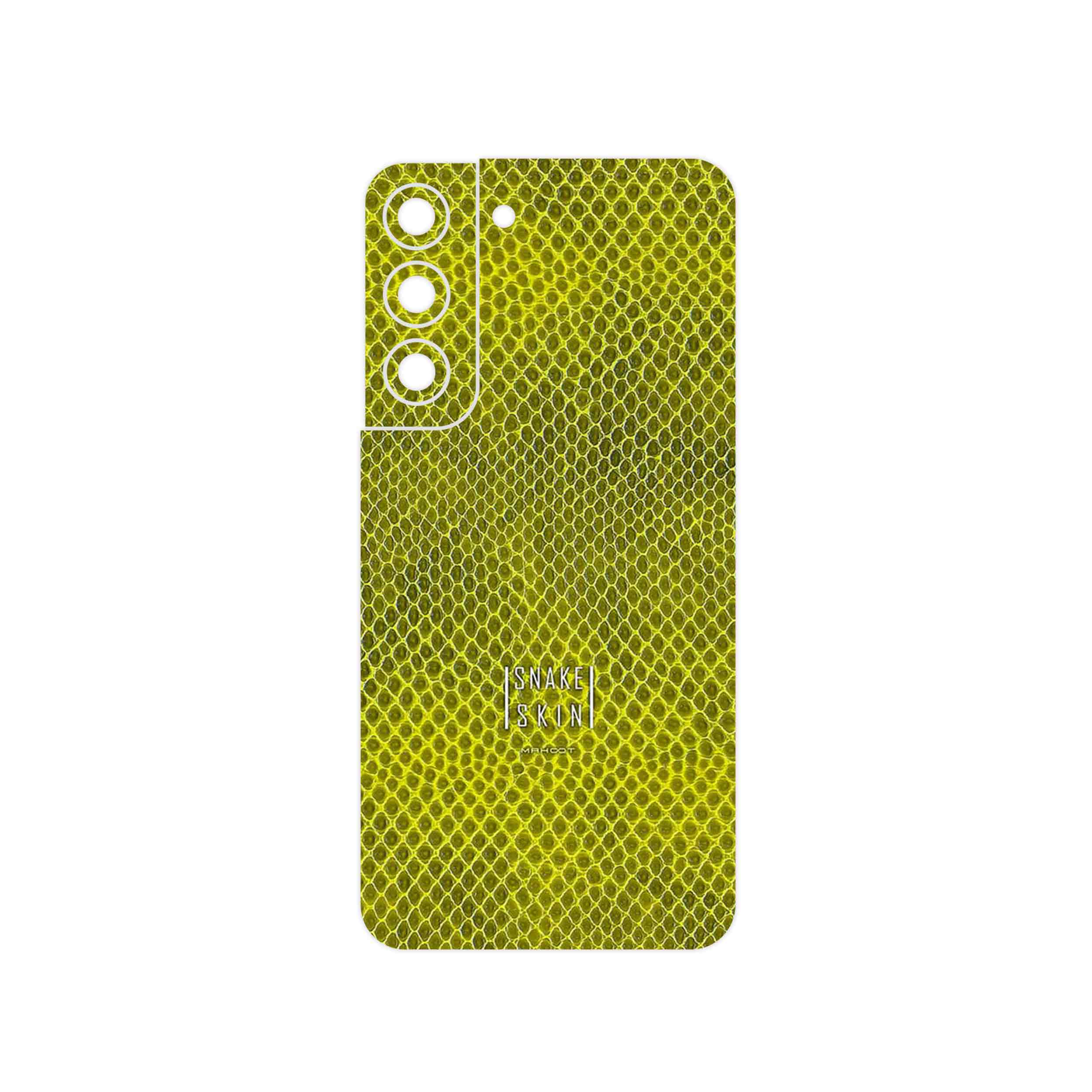 برچسب پوششی ماهوت مدل Yellow Snake Skin مناسب برای گوشی موبایل سامسونگ Galaxy S22 5G