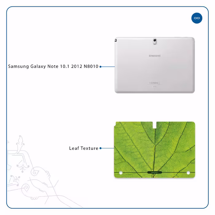 برچسب پوششی ماهوت مدل Leaf-Texture مناسب برای تبلت سامسونگ Galaxy Note 10.1 2012 N8010
