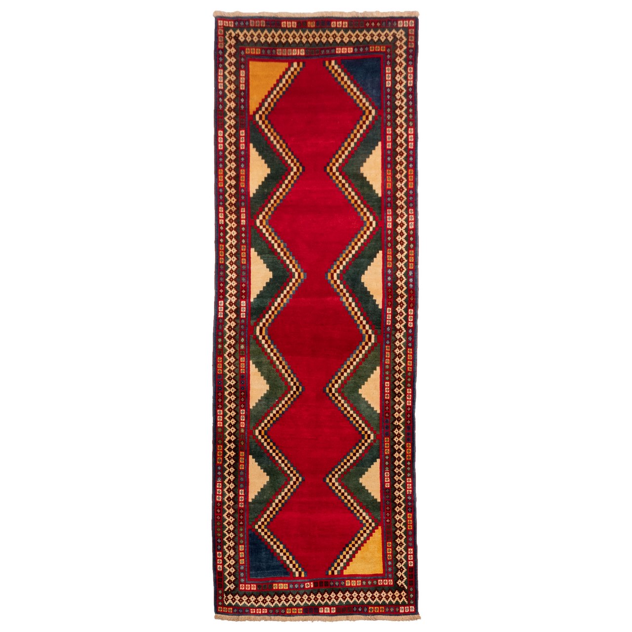 فرش قدیمی دستباف کناره طول سه متر سی پرشیا کد 156027