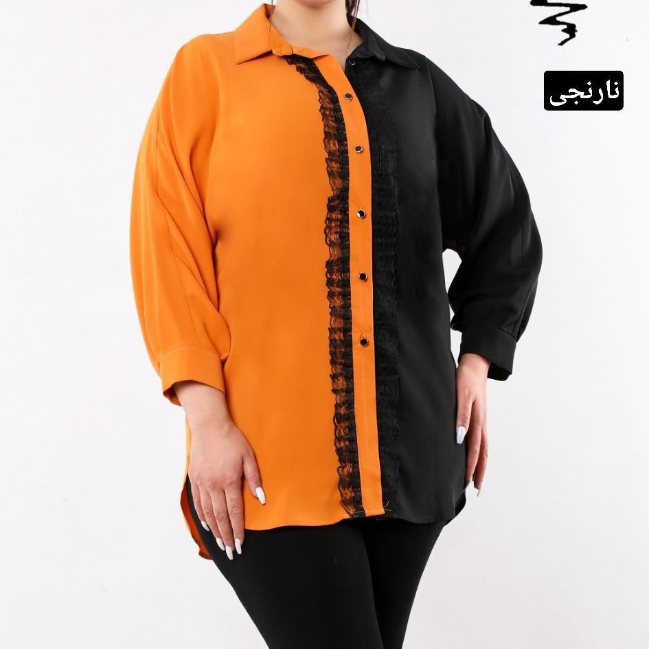 شومیز مجلسی زنانه مزونی جنس الیزه گرم بالا درجه یک خرجکار گیپور دوزی