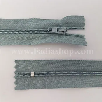 زیپ 50 لباسی طوسی مات روشن بسته ای