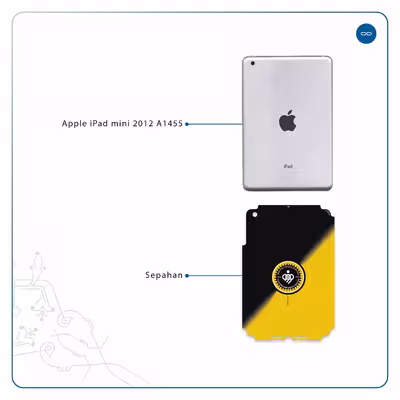 برچسب پوششی ماهوت مدل Sepahan مناسب برای تبلت اپل iPad mini 2012 A1455