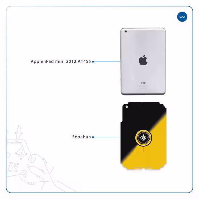 برچسب پوششی ماهوت مدل Sepahan مناسب برای تبلت اپل iPad mini 2012 A1455