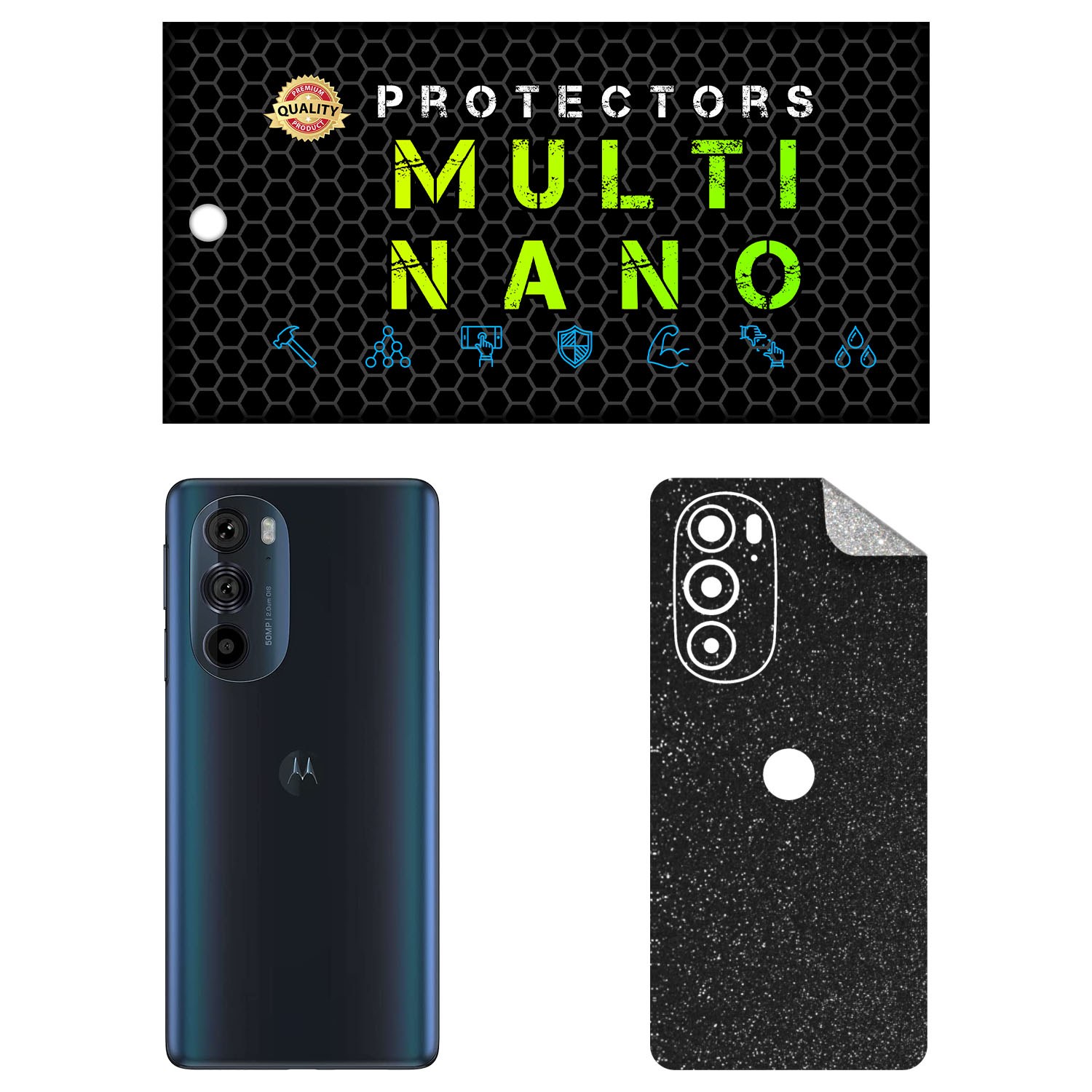 برچسب پوششی کهکشانی مولتی نانو مدل X-F1G برای پشت موبایل موتورولا Edge 30 Pro