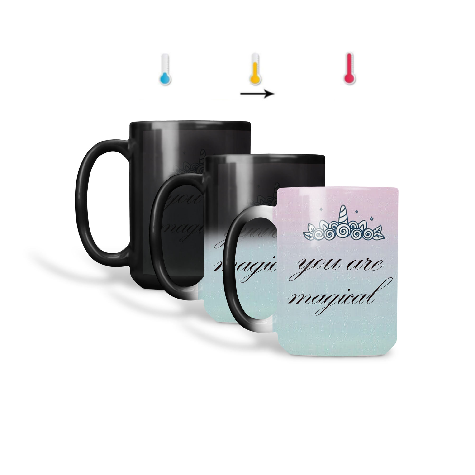 ماگ حرارتی طرح اسم الیکا مدل unicorn یونیکورن