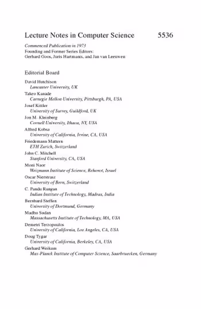 خرید و دانلود نسخه کامل کتاب Applied Cryptography and Network Security: 7th International Conference, ACNS 2009, Paris-Rocquencourt, France, June 2-5, 2009. Proceedings