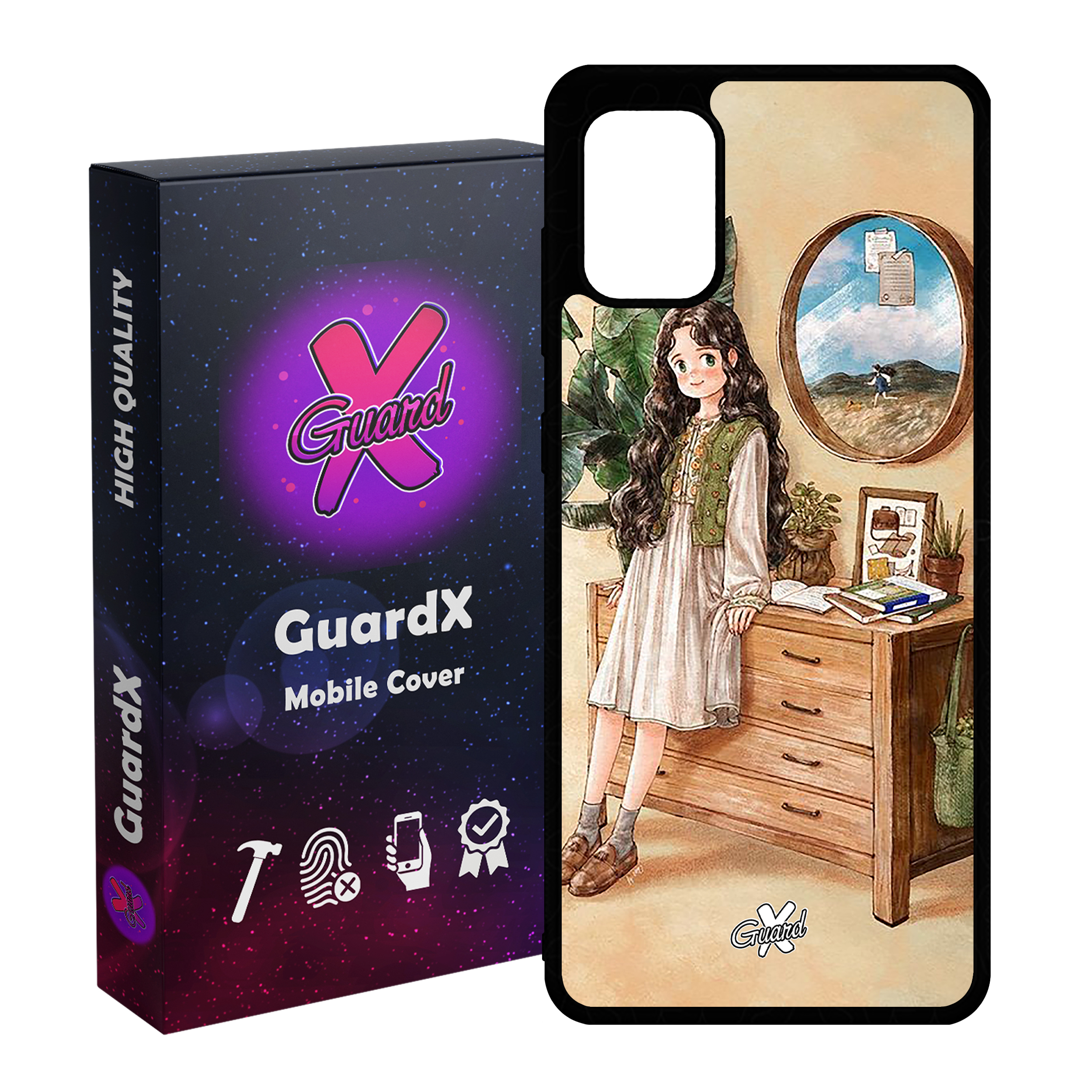 کاور گارد ایکس طرح دختر مدل Glass10308 مناسب برای گوشی موبایل سامسونگ Galaxy A51