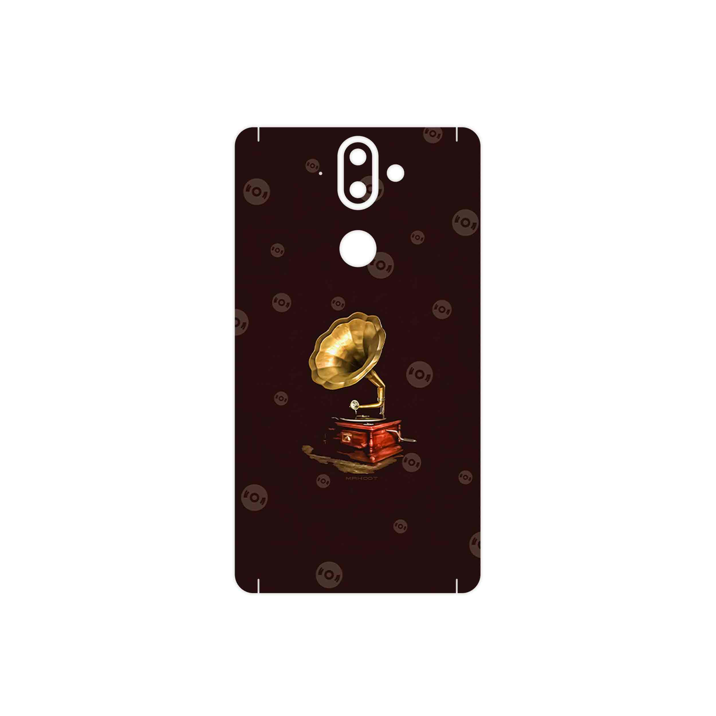 برچسب پوششی ماهوت مدل Gramophone Nostalgia مناسب برای گوشی موبایل نوکیا 8 Sirocco