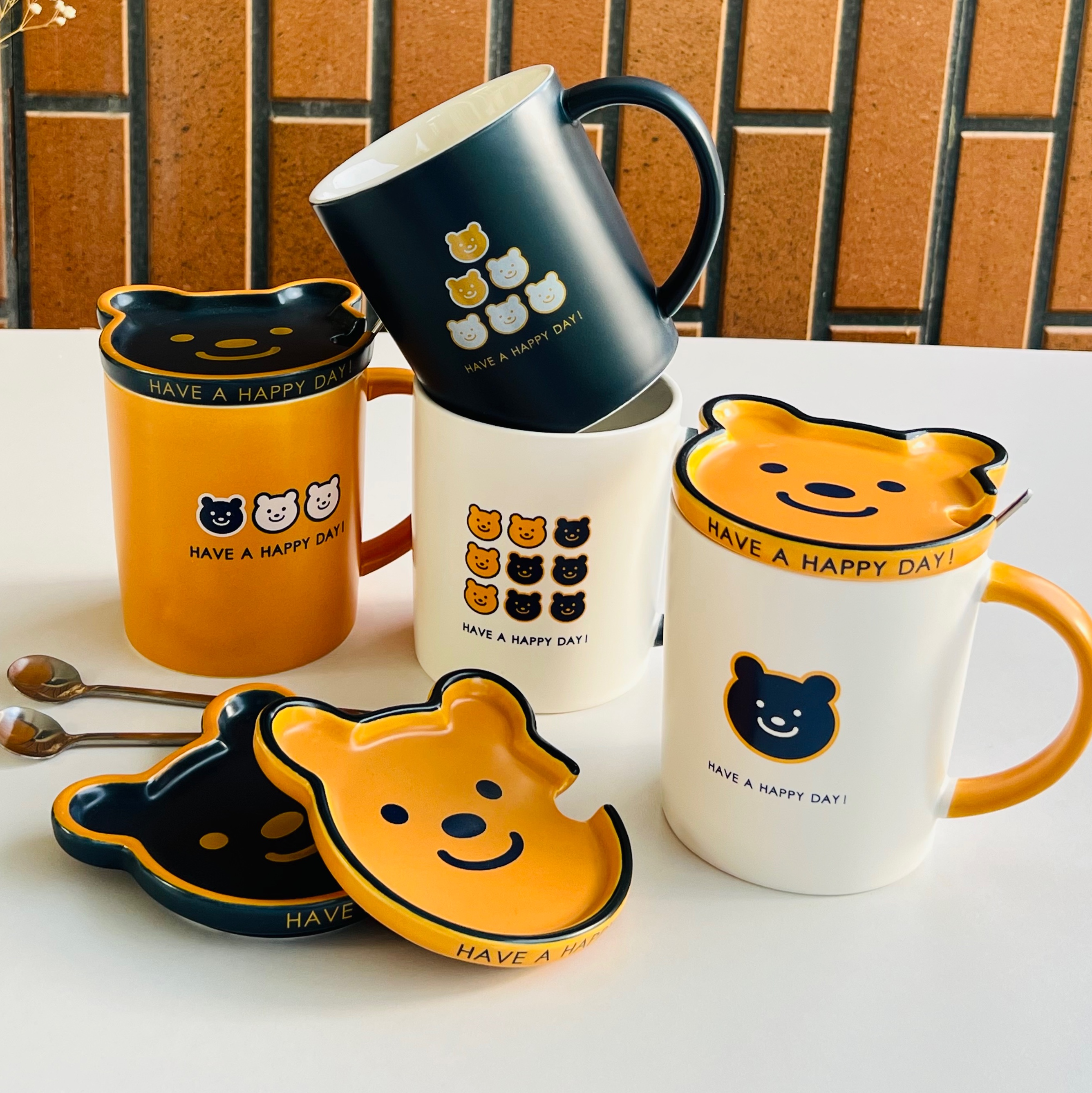 ماگ سرامیکی خرسی درب دار