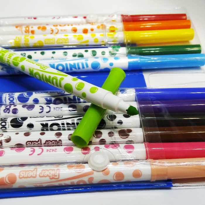 ماژیک رنگ آمیزی 12 رنگ اسکول فنس مدل WASHABLE 