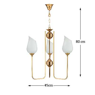 لوستر 3 شعله کارنتیس مدل رزالینا کد KT-03