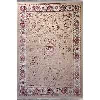 فرش ماشینی زمرد مشهد طرح 1901 زمینه صورتی