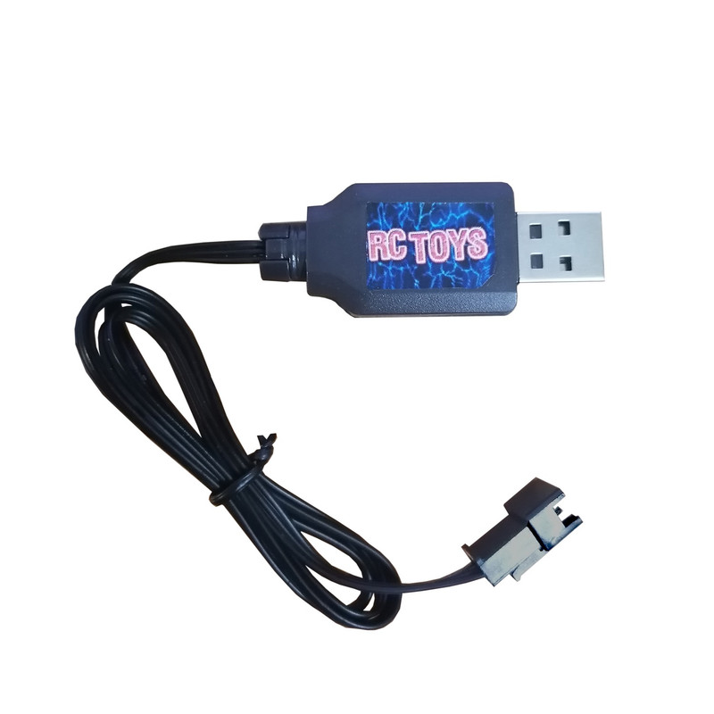 شارژر باتری ماشین کنترلی آرسی تویز مدل RCT_48V_USB_SM به همراه سوکت SM دو پین | چاوه