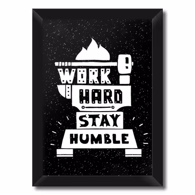 تابلو فنچ آرت طرح Work Hard کد QT102C-WB