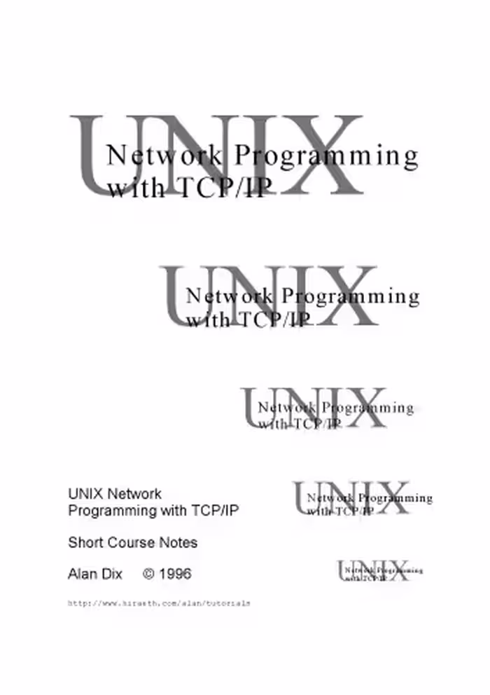 خرید و دانلود نسخه کامل کتاب UNIX Network Programming with TCP/IP: Short Course Notes