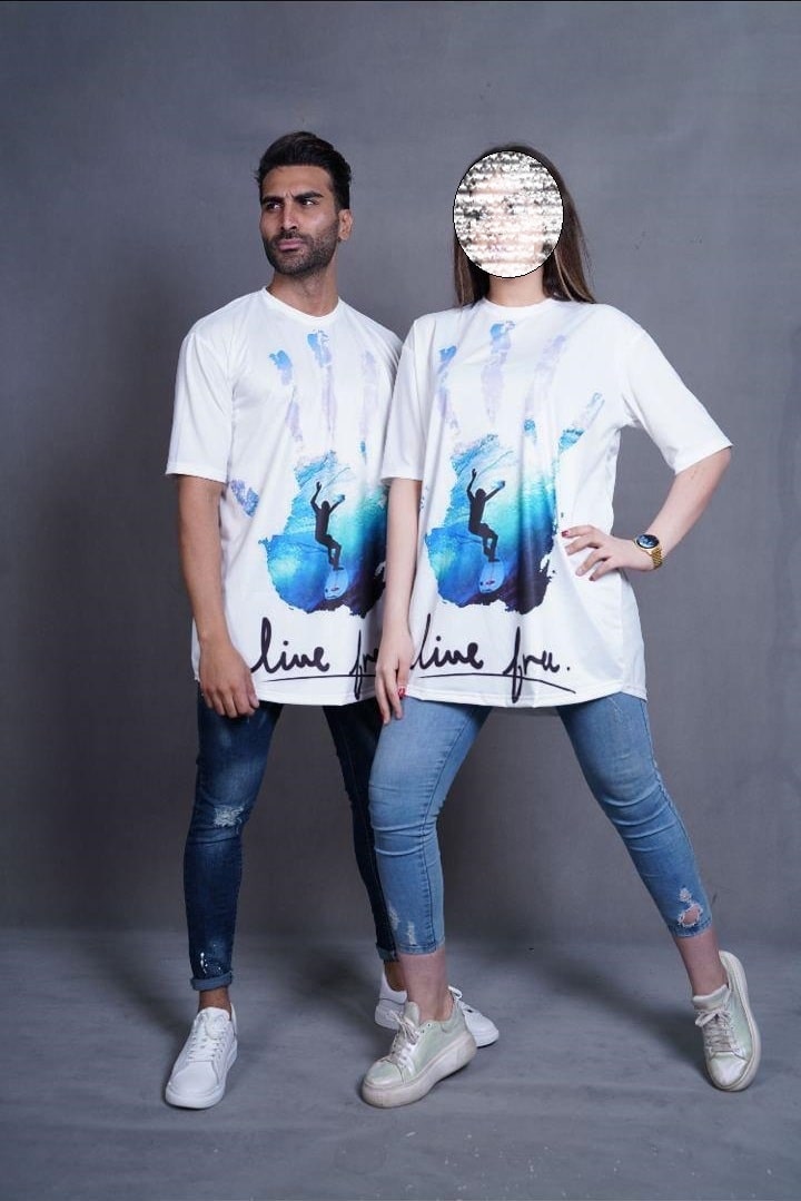 خرید آنلاین و ارزان تیشرت ست دو نفره سفید در فروشگاه لباس رگال من