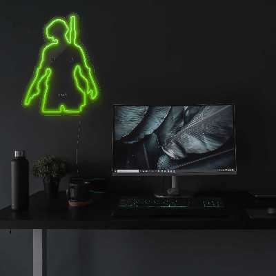 چراغ دیواری نئون دیزاین طرح Pubg_GR
