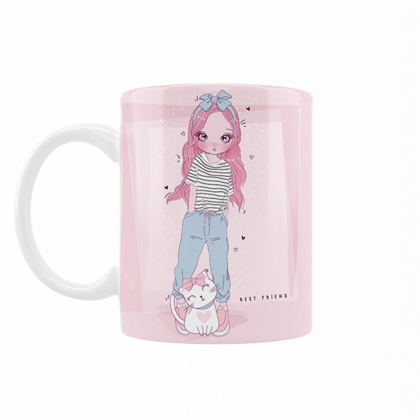 ماگ رژارت مدل کارتونی دخترونه