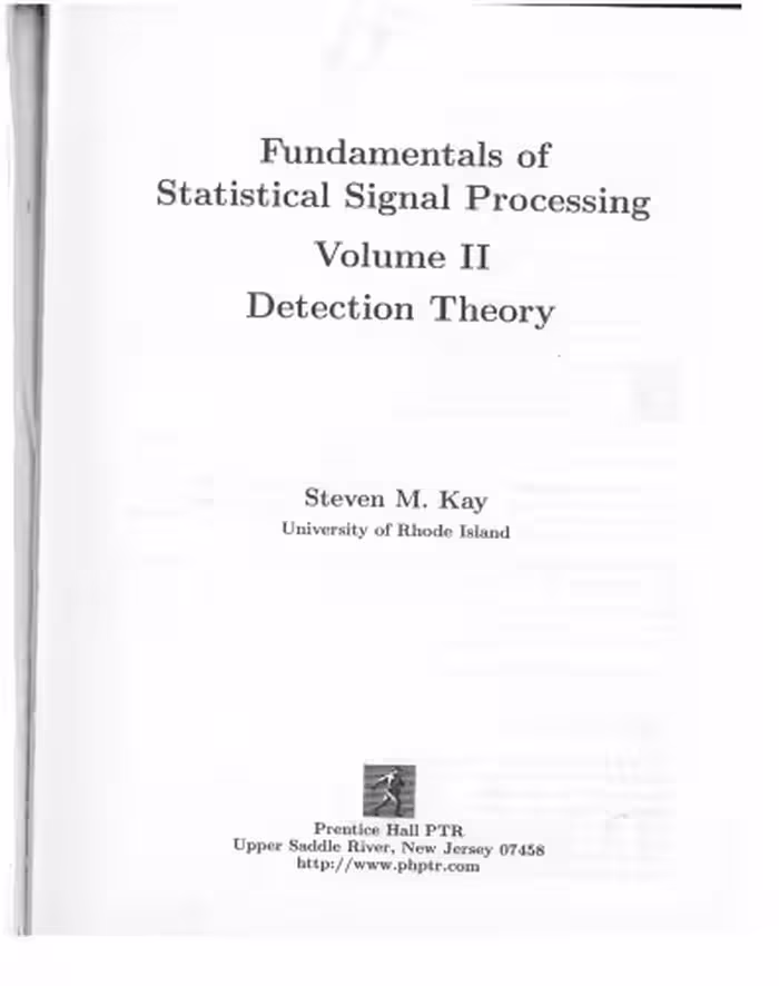 خرید و دانلود نسخه کامل کتاب Fundamentals of Statistical Signal Processing, Volume II: Detection Theory