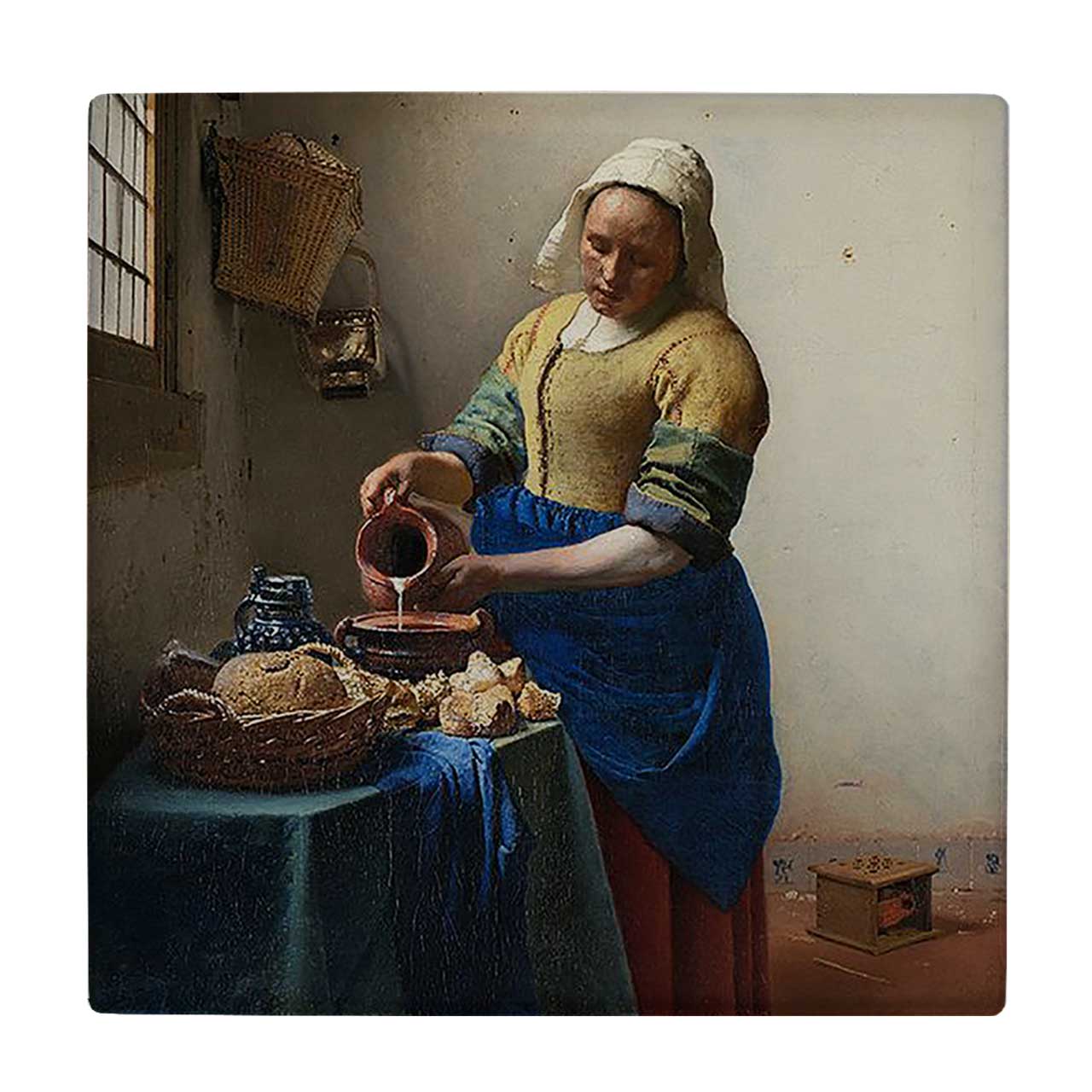  کاشی کارنیلا طرح نقاشی بانوی خدمتکار کد wkk1641