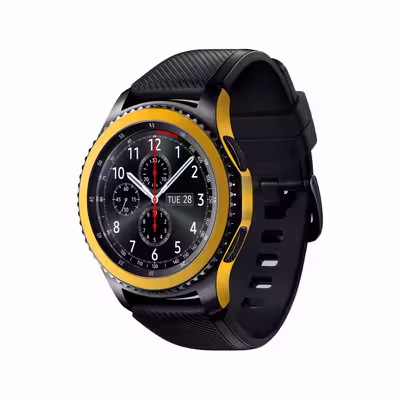 برچسب ماهوت طرح Matte-Deep-Mustard مناسب برای ساعت هوشمند سامسونگ Galaxy Gear S3 Frontier