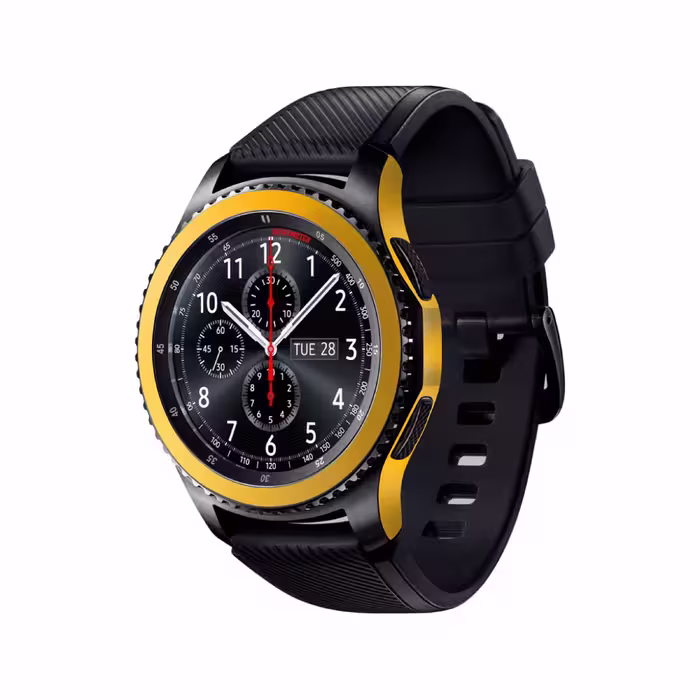 برچسب ماهوت طرح Matte-Deep-Mustard مناسب برای ساعت هوشمند سامسونگ Galaxy Gear S3 Frontier