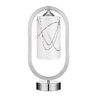 آباژور رومیزی لوتوس لایت مدل ریما کروم استوانه سفید