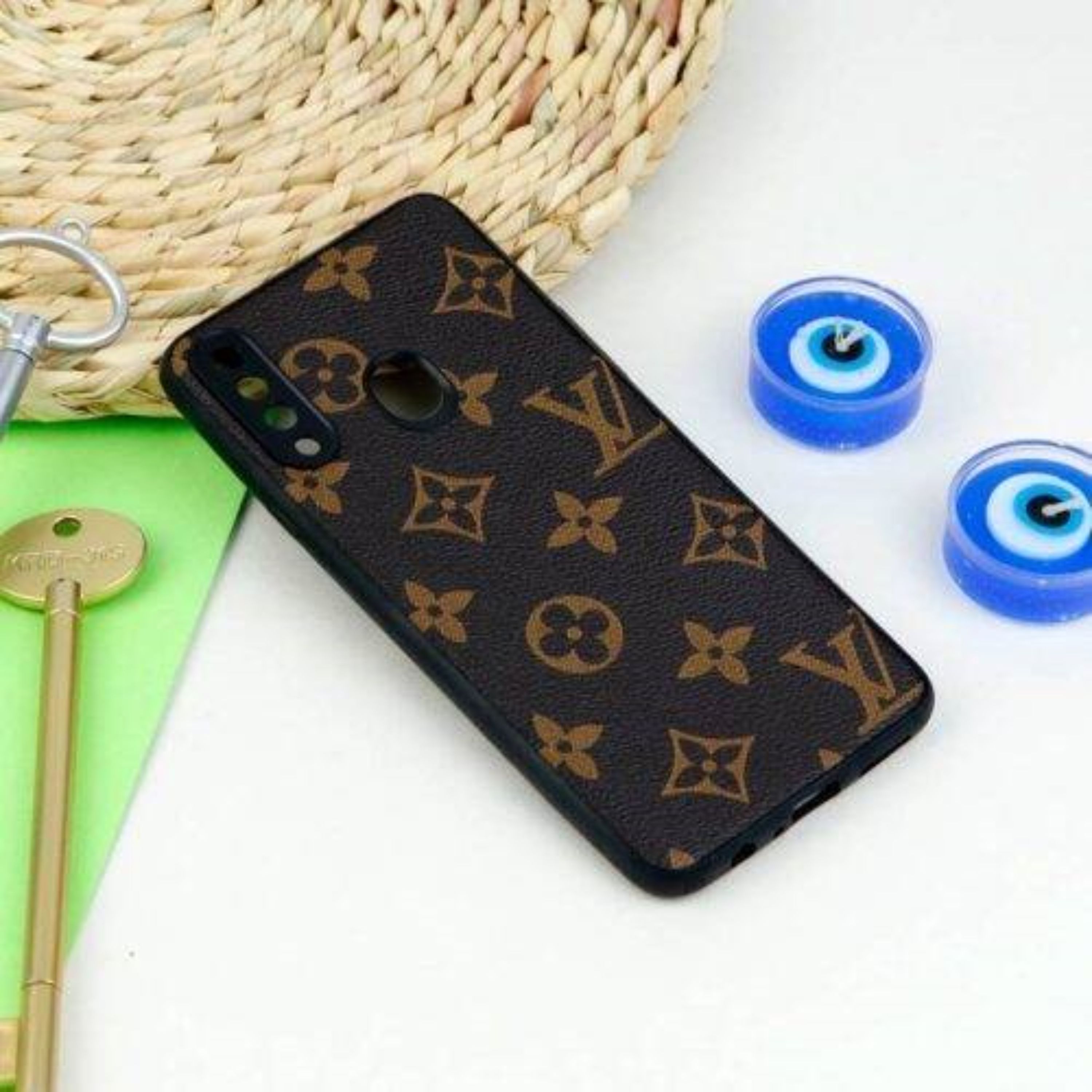 گارد محافظ لنزدار چرمی لاکچری Samsung Galaxy A20s کد 4