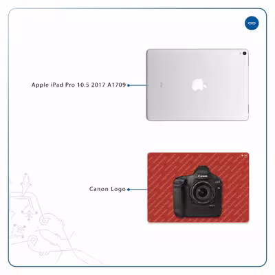 برچسب پوششی ماهوت مدل Canon-Logo مناسب برای تبلت اپل iPad Pro 10.5 2017 A1709