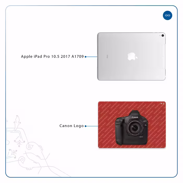 برچسب پوششی ماهوت مدل Canon-Logo مناسب برای تبلت اپل iPad Pro 10.5 2017 A1709